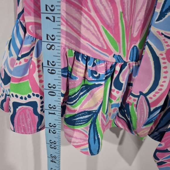 Lilly Pulitzer Laurana Maddlyn Off-The-Shoulder Stretch Dress Sz S Flounce Pink - Picture 9 of 13